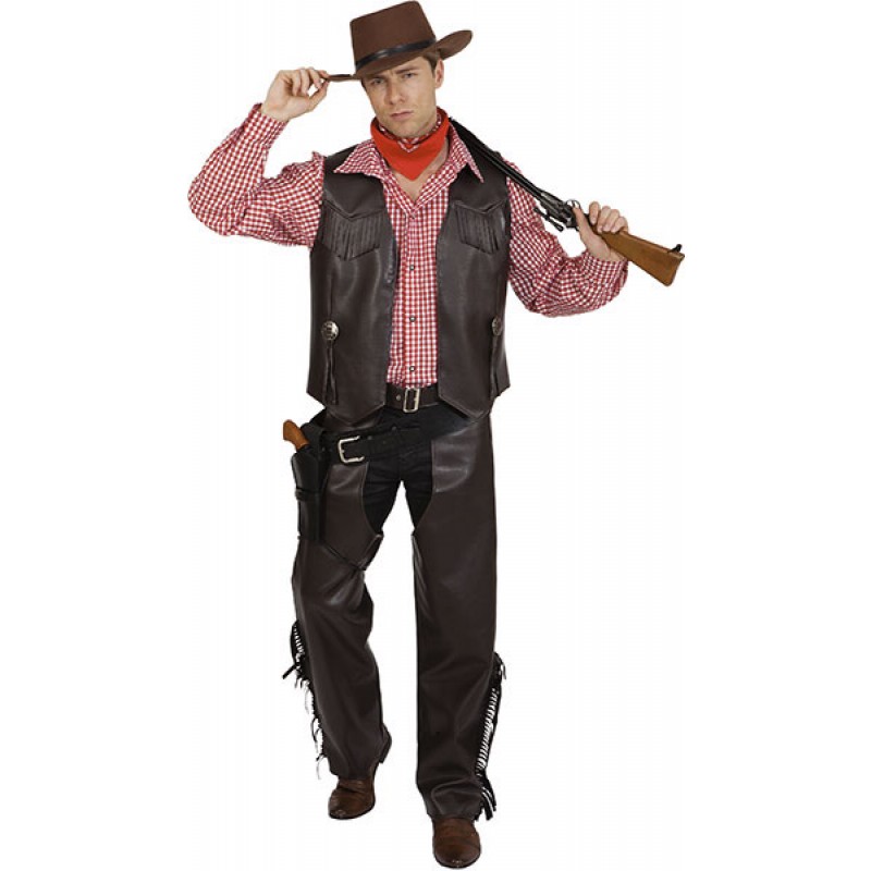 - Weste mit Hemd 54/56 Cowboy Herren Western Kostüm Gr Chaps XL Hut #592