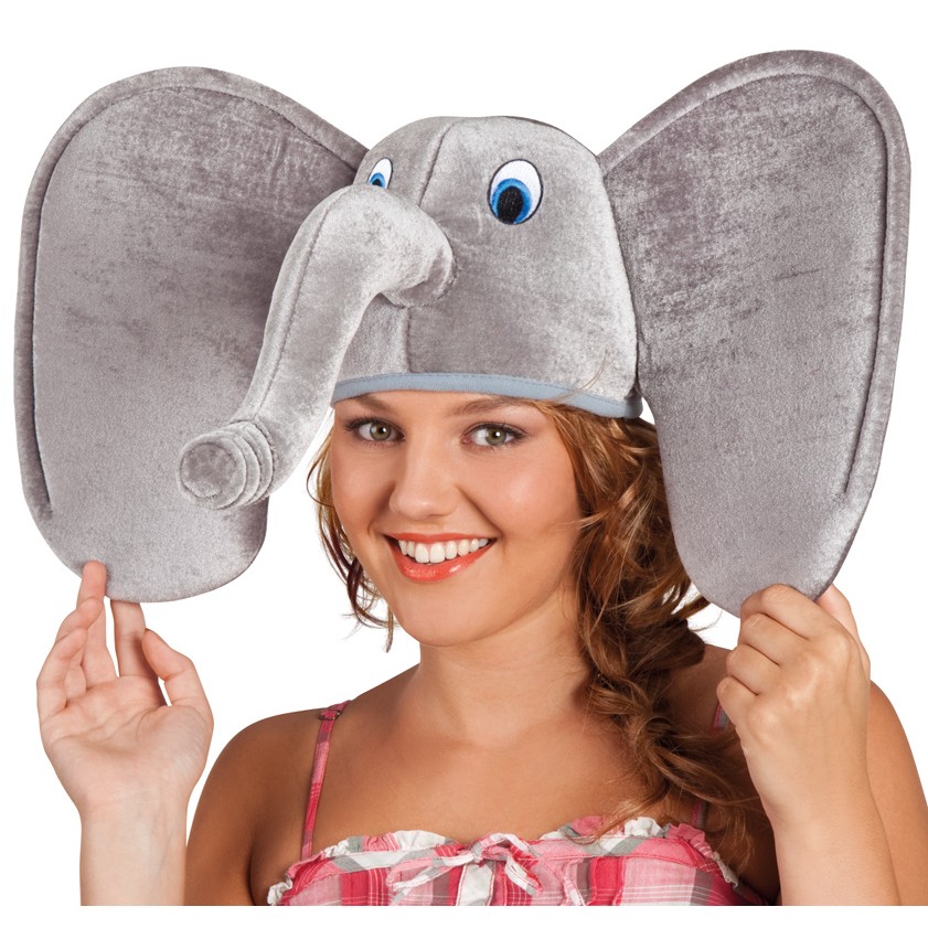 Mot Elefanten Mütze Zubehör zum Tierkostüm Karneval Fasching