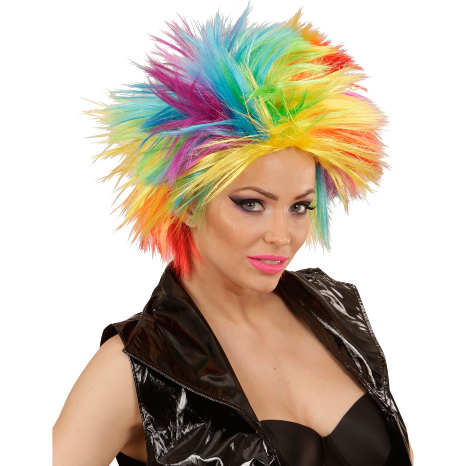 wilde Damen Perücke Rockerbraut zum Kostüm an Karneval Fasching 