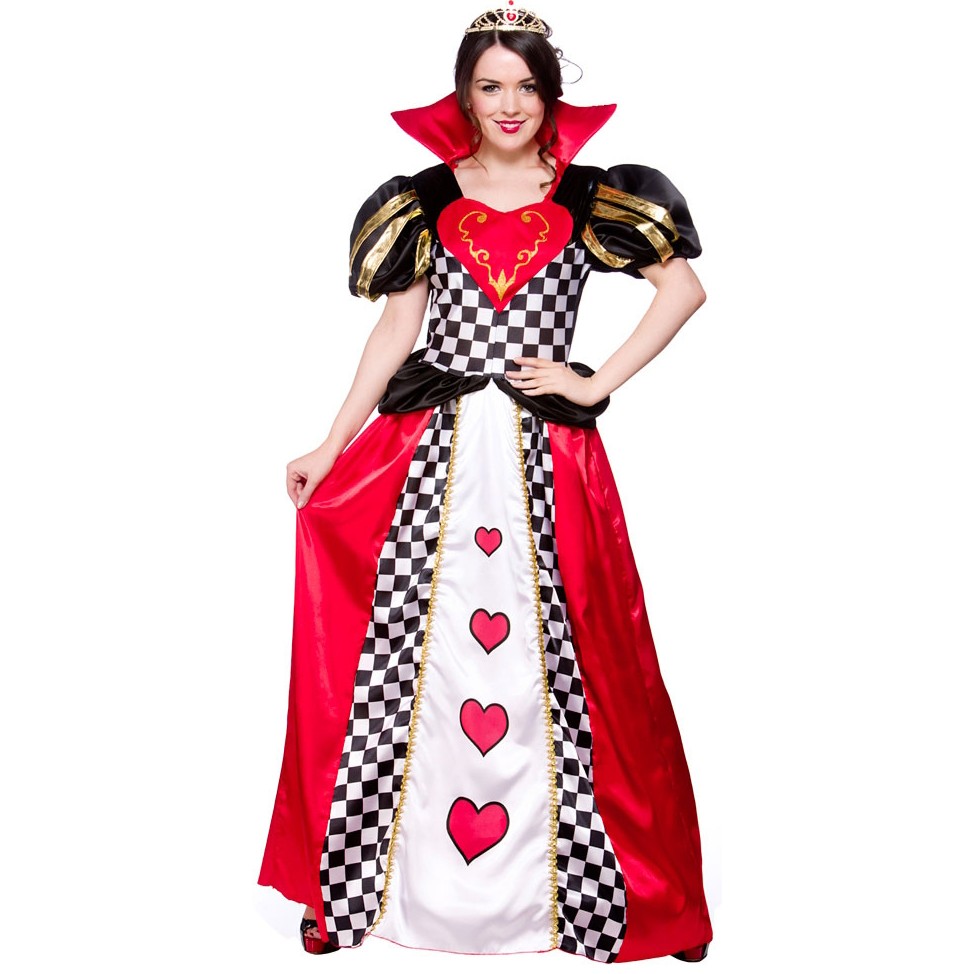 Herzkönigin Kostüm für Damen Königin Herzdame Kostüm Queen of Hearts Kleid XXL 