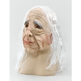 FM Gesichtsmaske alte Frau Maske Oma Karneval Fasching Halloween