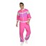 80er Jahre Retro Trainingsanzug pink für Herren