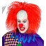 Clownsglatze mit roten Haaren für Herren