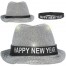 LED Trilby Hut Happy New Year silber 2