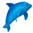 Blauer Delphin Luftballon