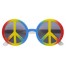 Bunte Love & Peace Sonnenbrille für Damen und Herren