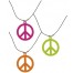 Klassische Hippie Peace Halskette in verschiedenen Farben