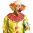 Clown Glatze Deluxe mit Multi-Color-Perücke