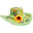 Exotischer Sonnenblumen-Hut grün