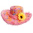 Exotischer Sonnenblumen-Hut pink