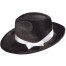 Schwarzer Mafia-Hut mit Satinband