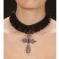 Halskette mit gotischem Kreuz mit Edelstein 1
