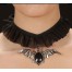 Gotische Fledermaus Halskette mit Edelstein