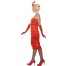 20er Jahre Carla Sue Flapper Kostüm rot
