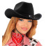 Western Cowboy Hut mit Nieten schwarz