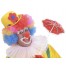 Clown Hut rund mit Blume in verschiedenen Farben