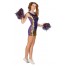 Funky Cheerleader Paillettenkleid Violett-Gold