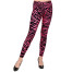 80er UV Zebra Leggings für Damen pink