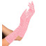 Geraffte Handschuhe in Rosa 44cm