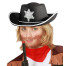 Schwarzer Sheriff Cowboy Hut für Kinder