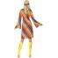 Hippie Kostüm im Regenbogen-Look 3
