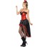 Burlesque Tänzerin Kostüm rot 3