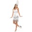Flapper Girl Kostüm 20er Jahre weiß 2