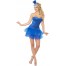 Burlesque Pin-Up-Beauty Kostüm blau 2