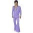 70er Jahre Disco Anzug fliederfarben 1