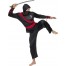 Schwarzer Ninja Krieger Kostüm