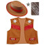 Cowboy Kostüm-Set braun für Jungen 2