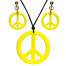 Hippie Peace Schmuckset gelb