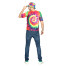 Psychedelic Batik Hippie Shirt für Herren