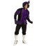 Schwarzer Piet Kostüm für Erwachsene Violett