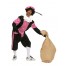 Schwarzer Peter Piet Kostüm pink