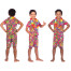 Hawaii Set Kostüm für Kinder pink