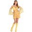70er Jahre Hippie Kostüm für Damen in gelb 3