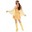 70er Jahre Hippie Kostüm für Damen in gelb 5