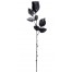 Deko-Rose 44cm in schwarz 