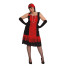 20er Red Black Charleston Damenkostüm XL