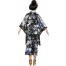 Geisha Asia Kimono Damenkostüm schwarz