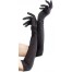 Lange schwarze Handschuhe 52cm