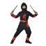 Schwarzer Ninja Krieger Kinderkostüm
