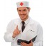 Arzt Sanitäter Mütze weiss-rot