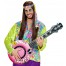 Aufblasbare Flower-Power Gitarre pink