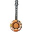 Aufblasbare Flower-Power Gitarre orange 