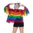 Festival Lamettajacke Regenbogen für Damen