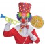 Bunter Clown-Zylinder mit Fliege für Kinder