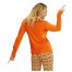 70er Jahre Bluse für Damen orange
