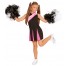 Cheerleader Kinderkostüm schwarz-pink 1